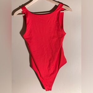 Aeropostale Sculpt Thong Bodysuit - Hot Pinkish-Orange - Medium